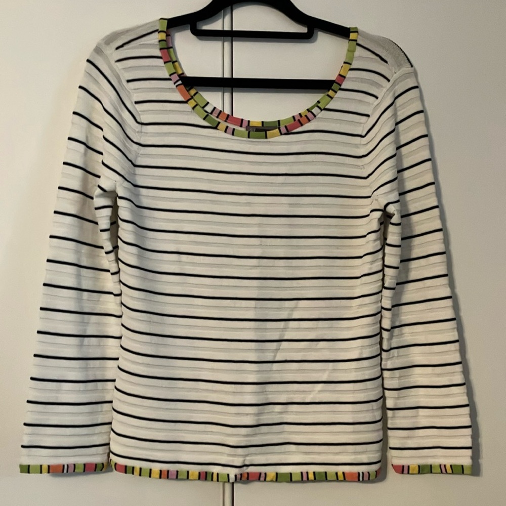 Brand New w/tags Sigrid Olsen colorful pullover top sweater